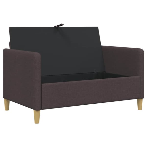 Soffa med förvaring Mörkbrun 122 x 78 x 87 cm Polyester