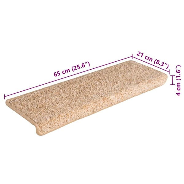 Trappmattor 30 st 65x21x4 cm guldfärgade rektangulära kanter