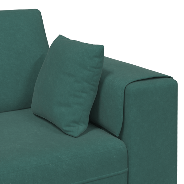 Soffa Mörkgrön 250 x 77 x 76 cm Sammet