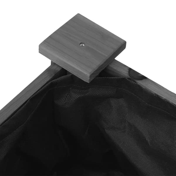 Odlingslåda med foder grå 71x37x76 cm massivt granträ