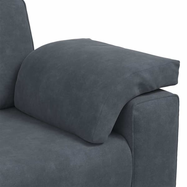 Loveseat soffa mörkgrå 180x77x82 cm sammet