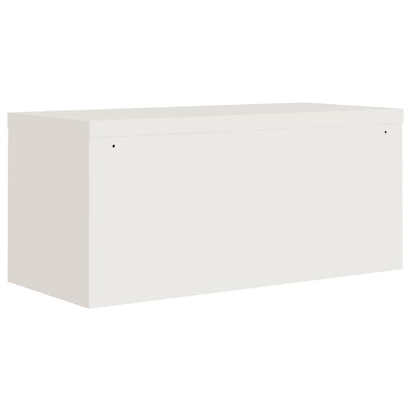 Dokumentskåp vit 90x40x145 cm stål