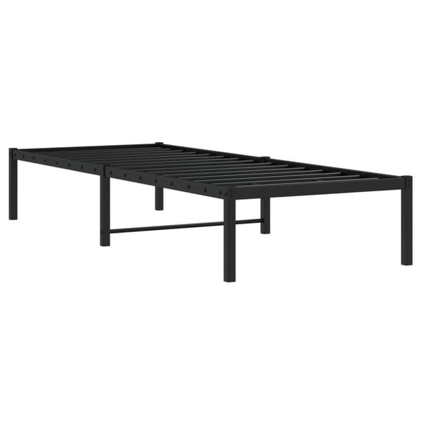 Sängram metall svart 75x190 cm
