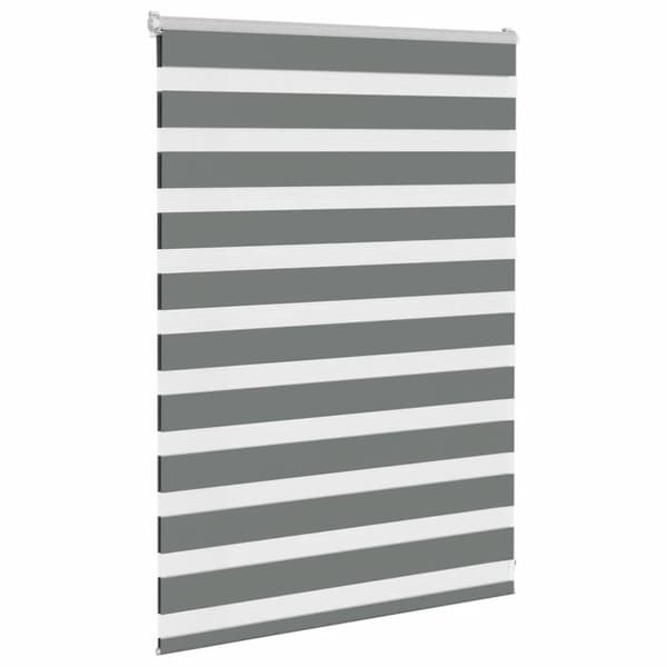 Rullgardin zebra mörkgrå 115x100 cm tyg bredd 110,9cm polyester