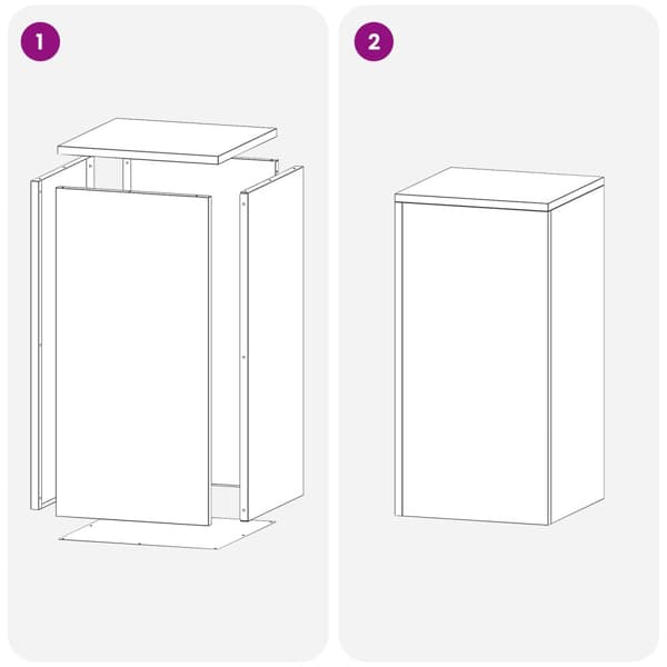 Växtställ 2 pcs Vit 30 x 30 x 60 cm Stål