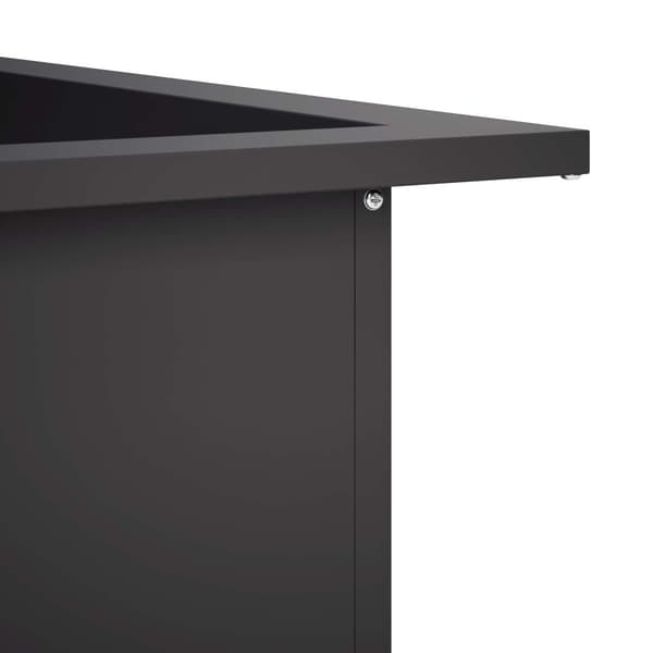 Eldstad ring Svart 90 x 90 x 25 cm Stål
