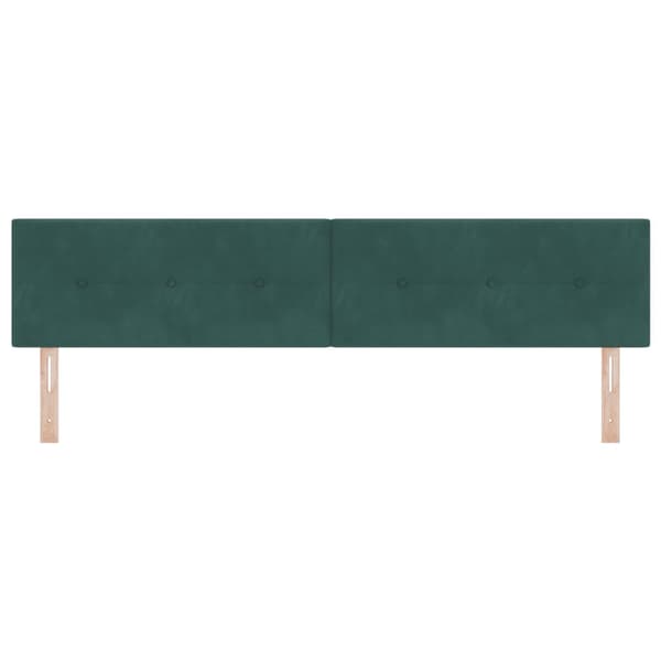 Huvudgavel Mörkgrön 200 cm Sammet