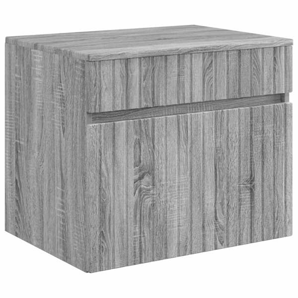 Badrumsskåpsset 4 pcs Grå Sonoma 100 x 14,5 x 70 cm