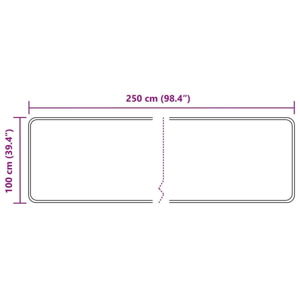 Mattlöpare MARSA Gul 100 x 250 cm Polyester och PVC