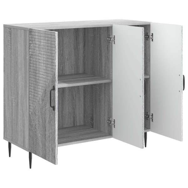 Sideboard Grå sonoma-ek 89 x 34,5 x 80 cm Konstruerat trä