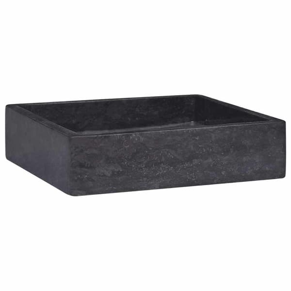 Handfat svart 40x40x10 cm marmor