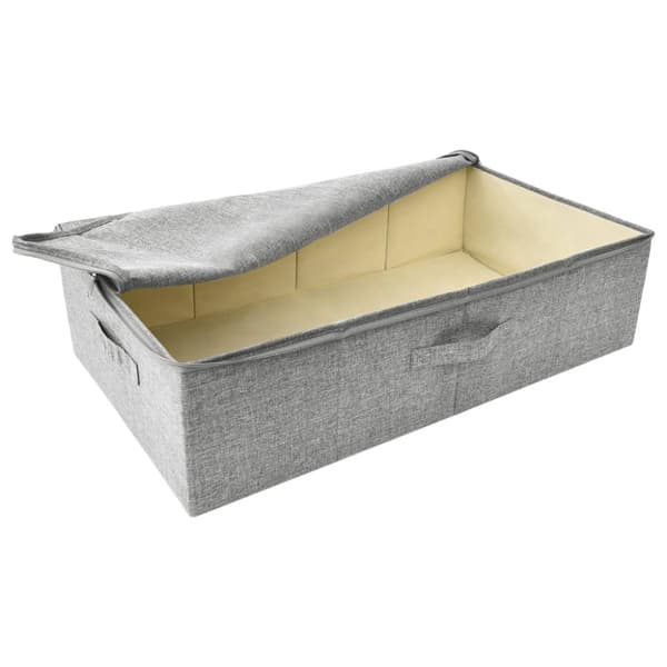 Förvaringslåda tyg 70x40x18 cm grå