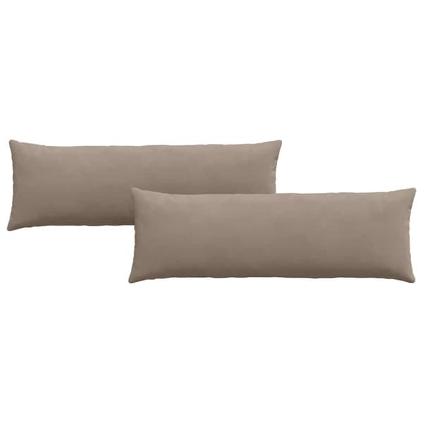 Sofakuddar 2 pcs Taupe 120 x 40 cm tyg