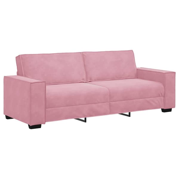 3-sitssoffa rosa 220x78x84 cm sammet