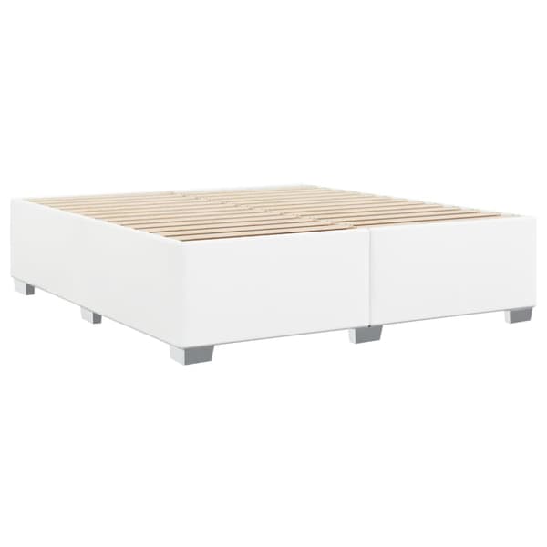 Sängram vit 200x200 cm konstläder