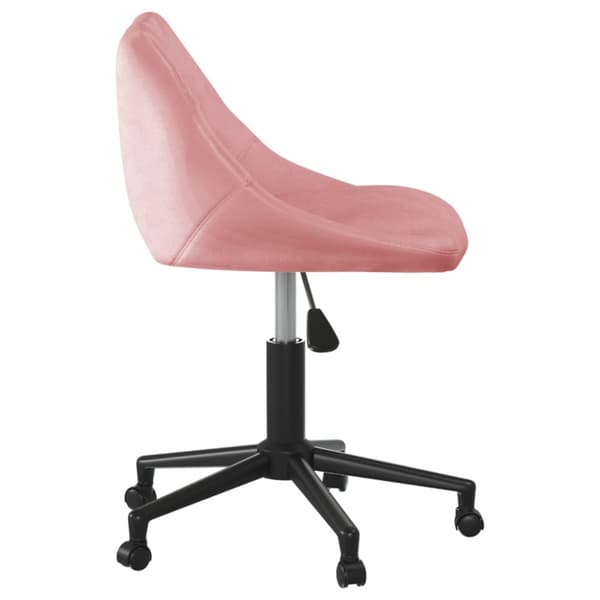 Snurrbar matstol rosa sammet
