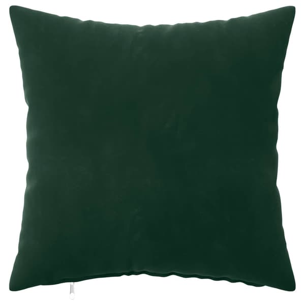 Kuddöverdrag 6 st HEERLEN Mörkgrön 40 x 40 cm Sammet