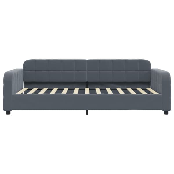 Dagbädd utdragbar mörkgrå 100x200 cm sammet
