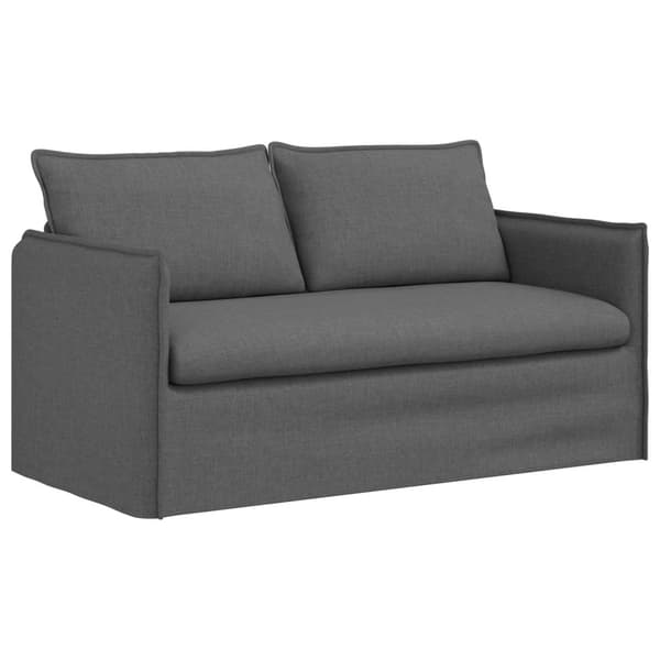 Soffset 2 pcs Mörkgrå 156 x 82 x 85 cm Tyg