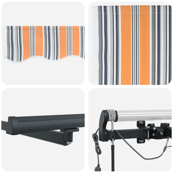 Markis tyg Flerfärgsdesign 500 × 350 cm Polyester