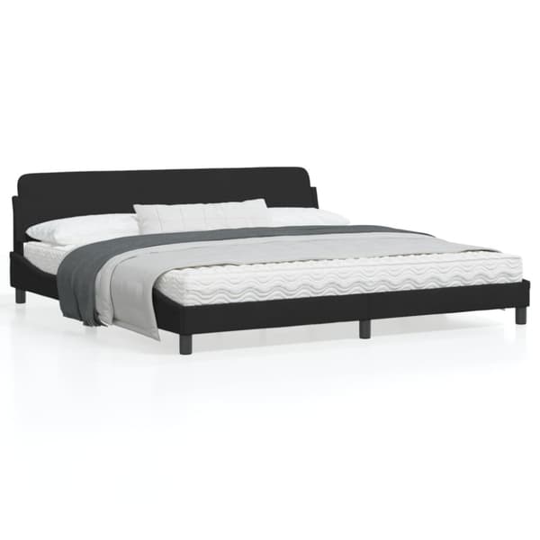 Bed Frame "Dover" Black 200x200 cm Velvet