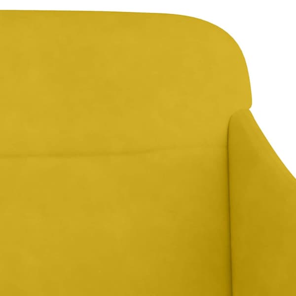 Bänk gul 110x76x80 cm sammet