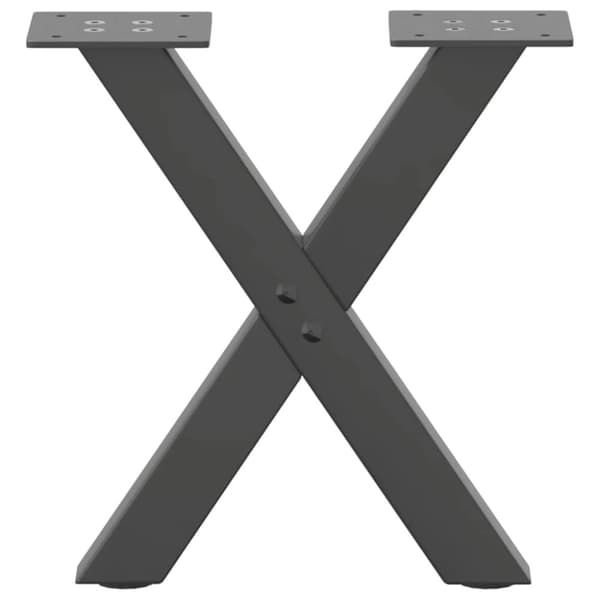 Soffbordsben X-formade 2 st antracit 30x(30-31) cm stål