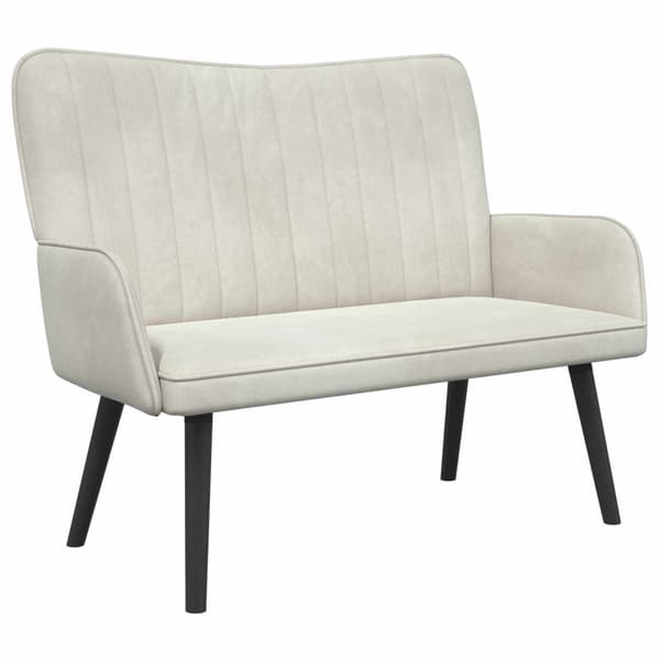 Tvåsitssoffa Kräm 115 x 61 x 87 cm Sammet