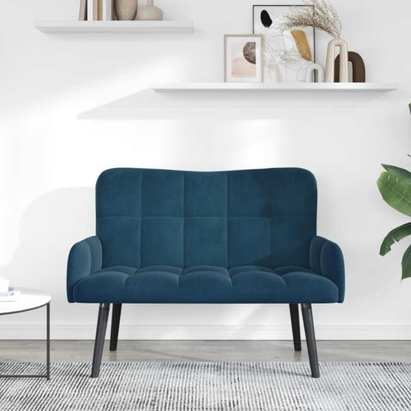Tvåsitssoffa Blå 115 x 61 x 87 cm Sammet