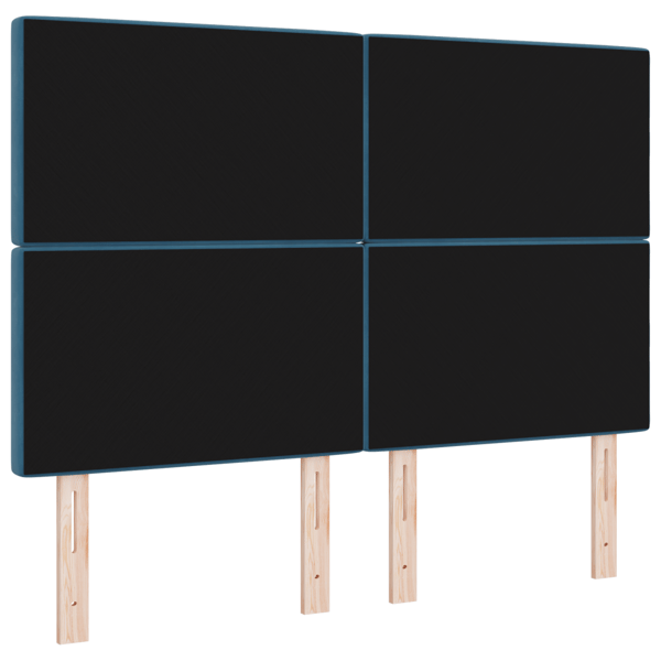 Huvudgavel Mörkblå 144 cm Sammet