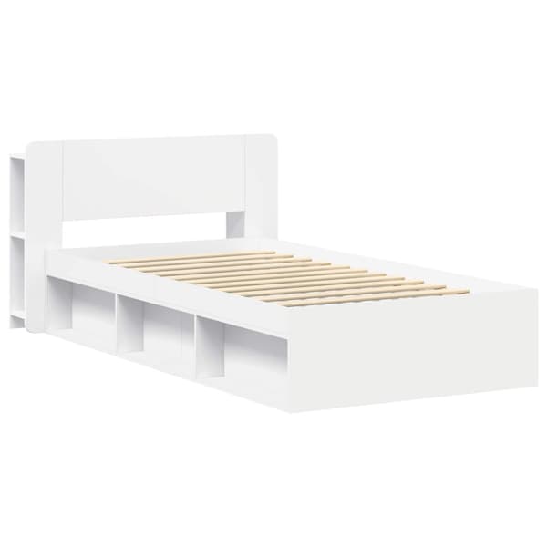 Sängram med förvaring Vit 80 x 200 cm Konstruerat trä