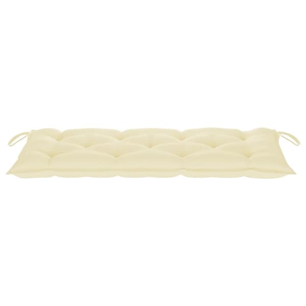 Trädgårdsbänk med dyna 120 cm bambu