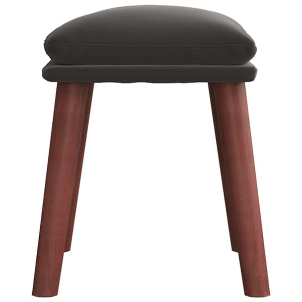 Fotpall mörkgrå 45x29,5x35 cm sammet
