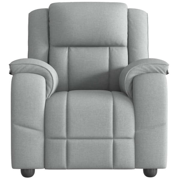 Reclinerfåtölj ljusgrå tyg