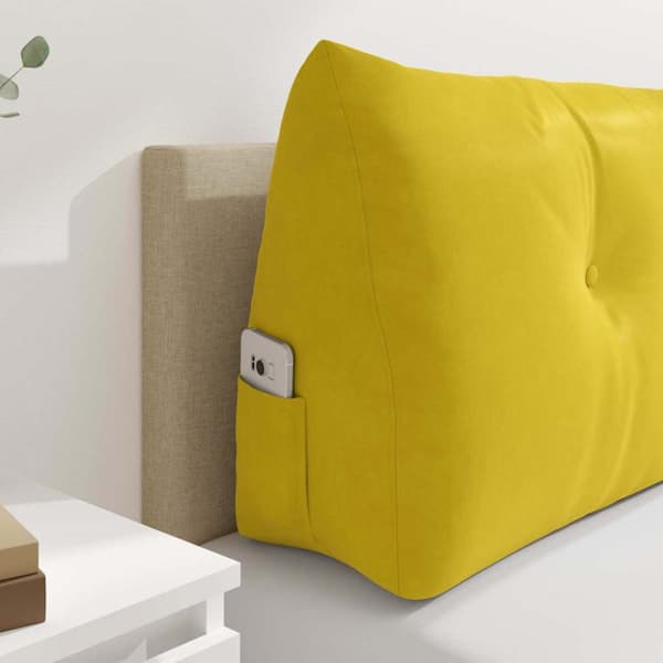 Ryggkudde Gul 120 x 24 x 50 cm Sammet