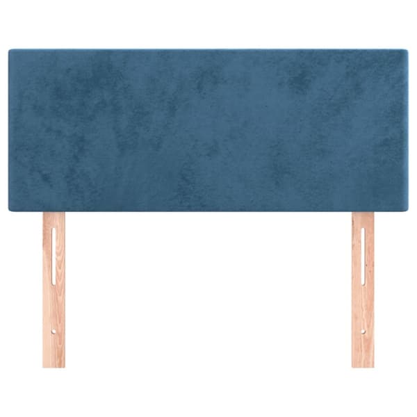Sänggavel blå 100 x 5 x 78/88 cm sammet
