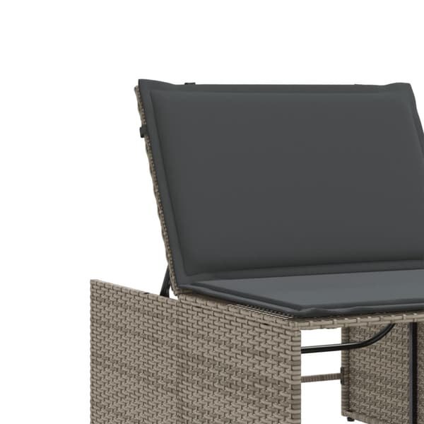 Solstolar 2 st med bord grå konstrotting