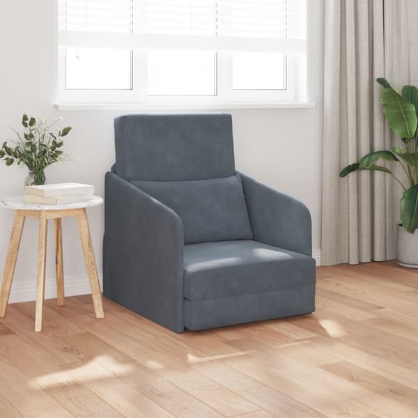 Soffsäng Mörkgrå 65 x 80 x 83 cm Sammet