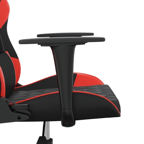 Gamingstol svart och röd konstläder