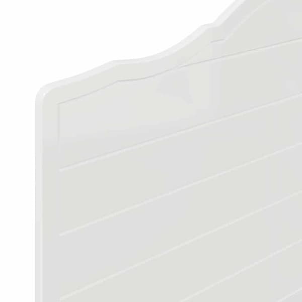 Huvudgavel Glansig Vit Konstruerat trä