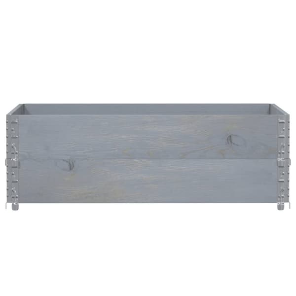 Odlingslåda grå 120x80 cm massiv furu