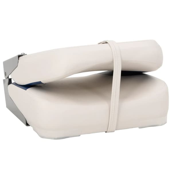 Båtstol 2 set fällbar blå och vit 41x36x48 cm