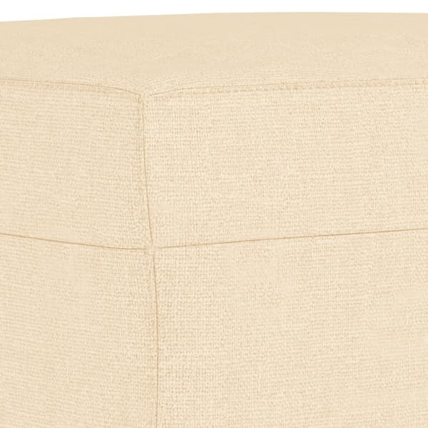 Fotpall gräddvit 60x50x41 cm tyg