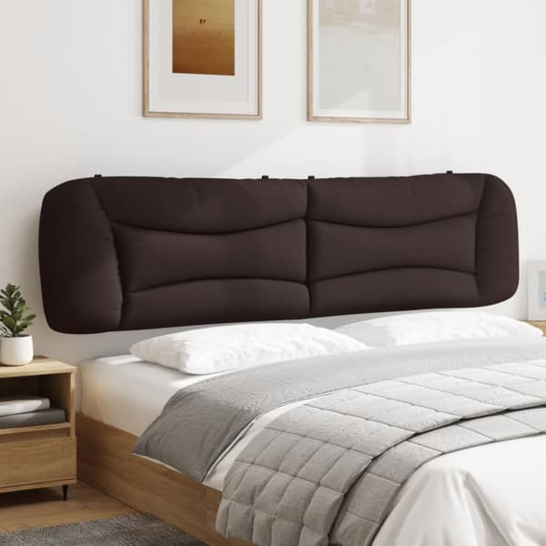 Headboard Cushion "Hvar" Dark Brown 200 cm Fabric