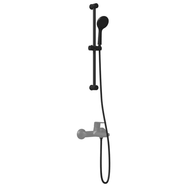 Duschsystemset Svart 71 cm Rostfritt stål