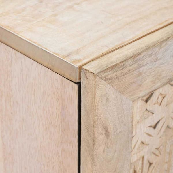 Sideboard Vit 60 x 33 x 75 cm massivt mangoträ