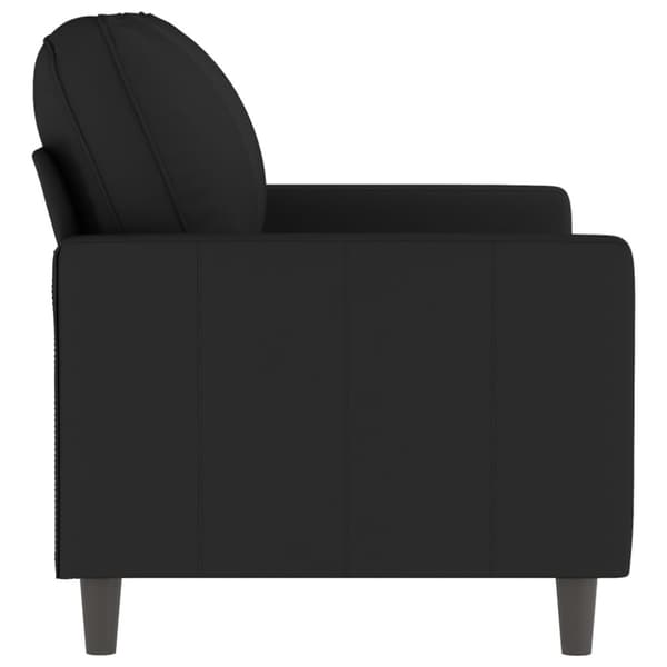 2-sitssoffa ljusgrå Svart 120 cm sammet