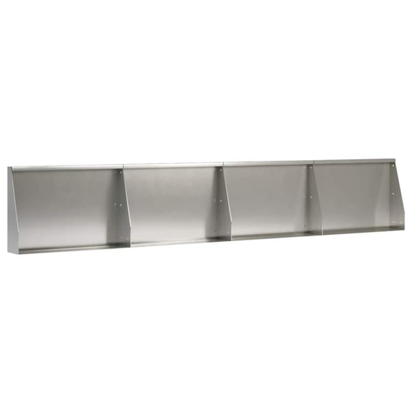 Stödvägg 4 st 60 x 12 x 30 cm Rostfritt stål Silver