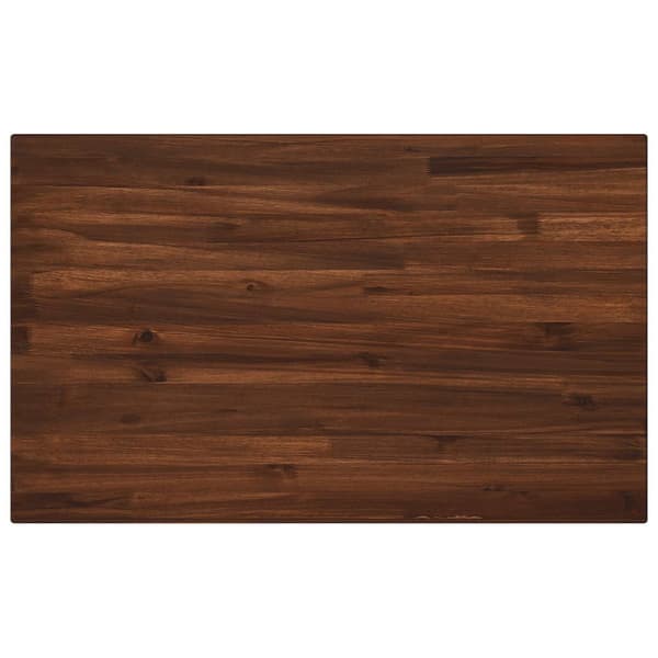 90 x 55 x 75 cm Massivt Akaciaträ Mörkbrun och Vit Rektangulär