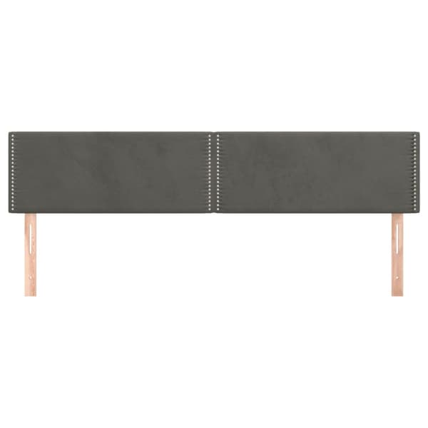 Sänggavlar mörkgrå 180x5x78/88 cm sammet